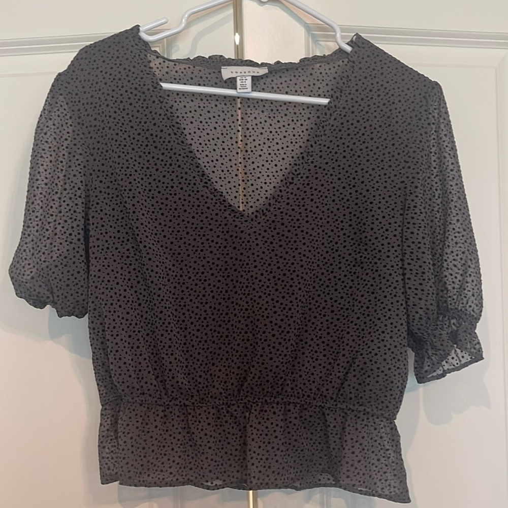 Fun and flirty purple Topshop blouse size 8